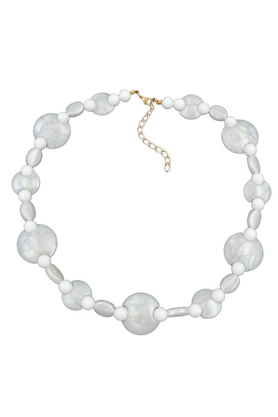 NECKLACE WHITE BEADS PEARL WHITE