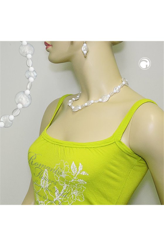 NECKLACE WHITE BEADS PEARL WHITE