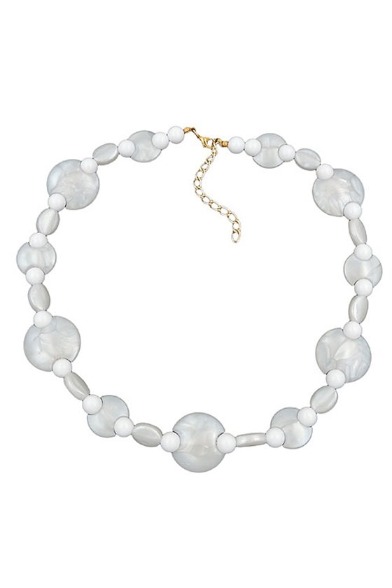 NECKLACE WHITE BEADS PEARL WHITE