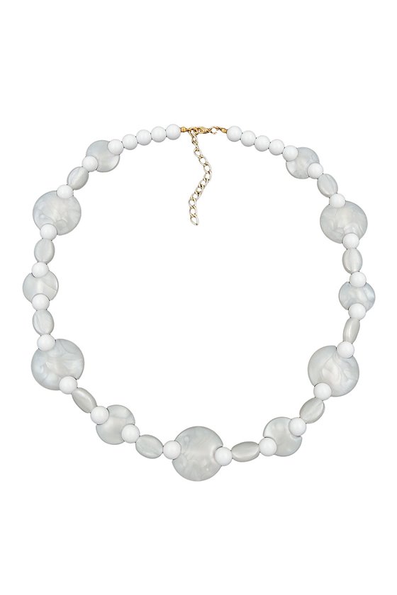 NECKLACE WHITE BEADS PEARL WHITE