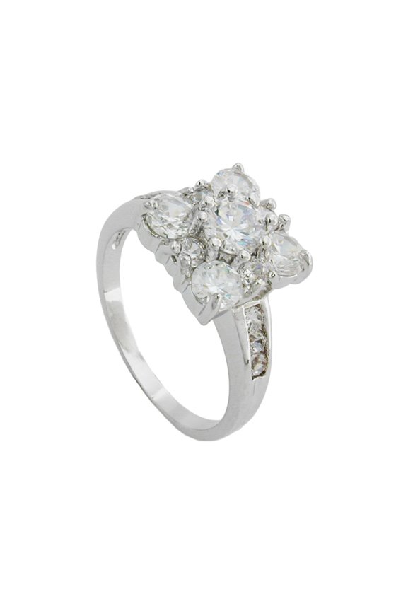 RING CUBIC ZIRCONIA CRYSTAL WHITE