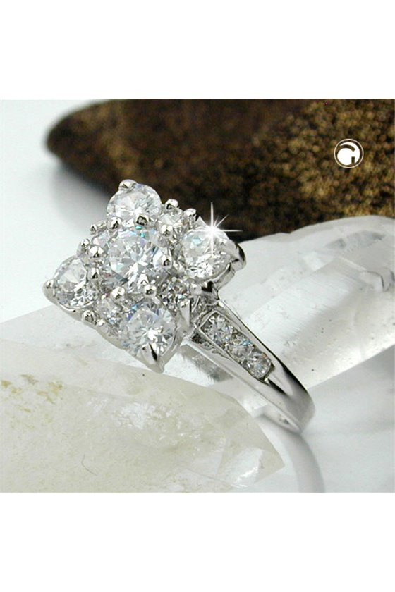 RING CUBIC ZIRCONIA CRYSTAL WHITE