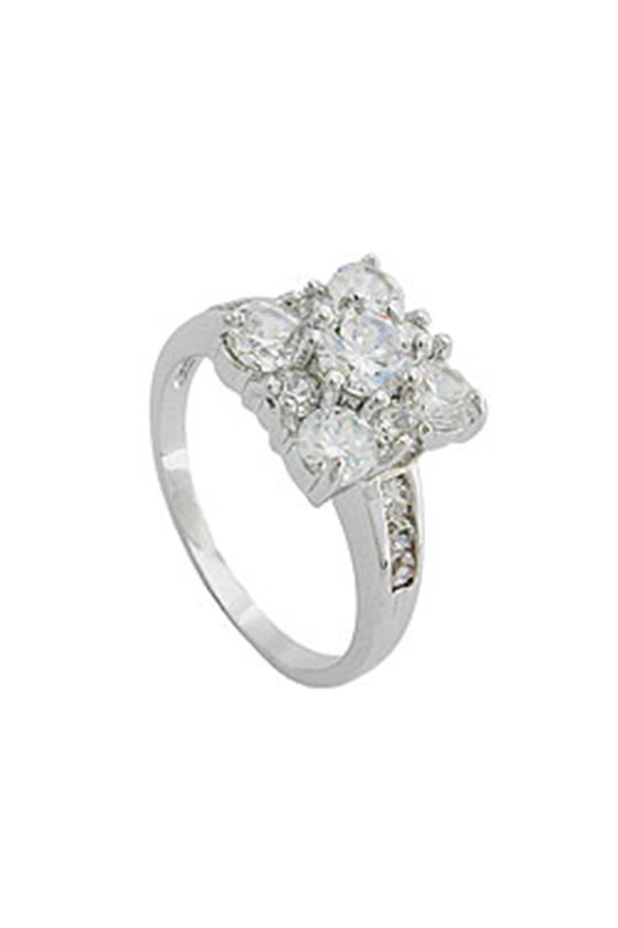 RING CUBIC ZIRCONIA CRYSTAL WHITE