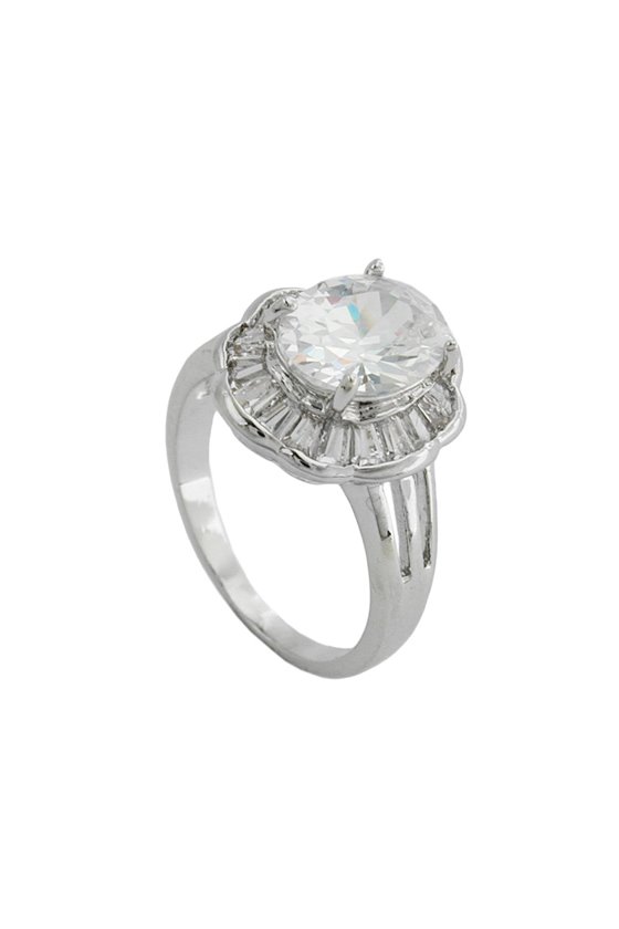 RING CUBIC ZIRCONIA CRYSTAL WHITE