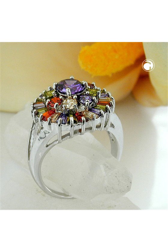 RING CUBIC ZIRCONIA MULTI COLOR