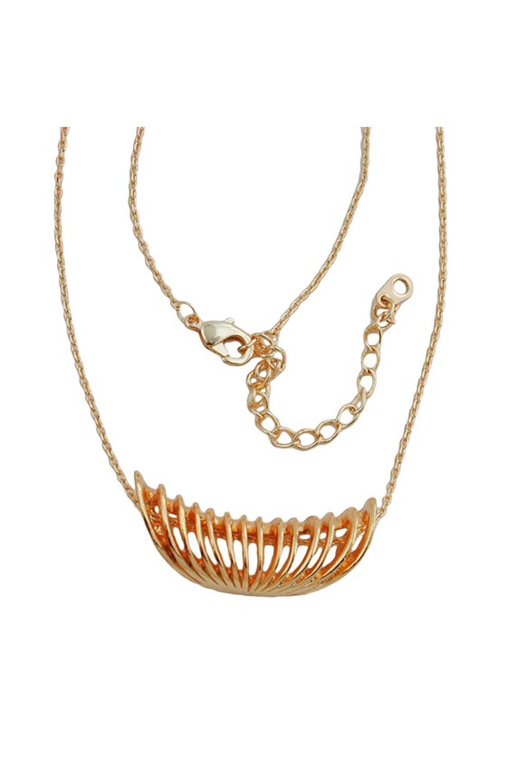 NECKLACE SPIRAL PENDANT COPPER COLORED