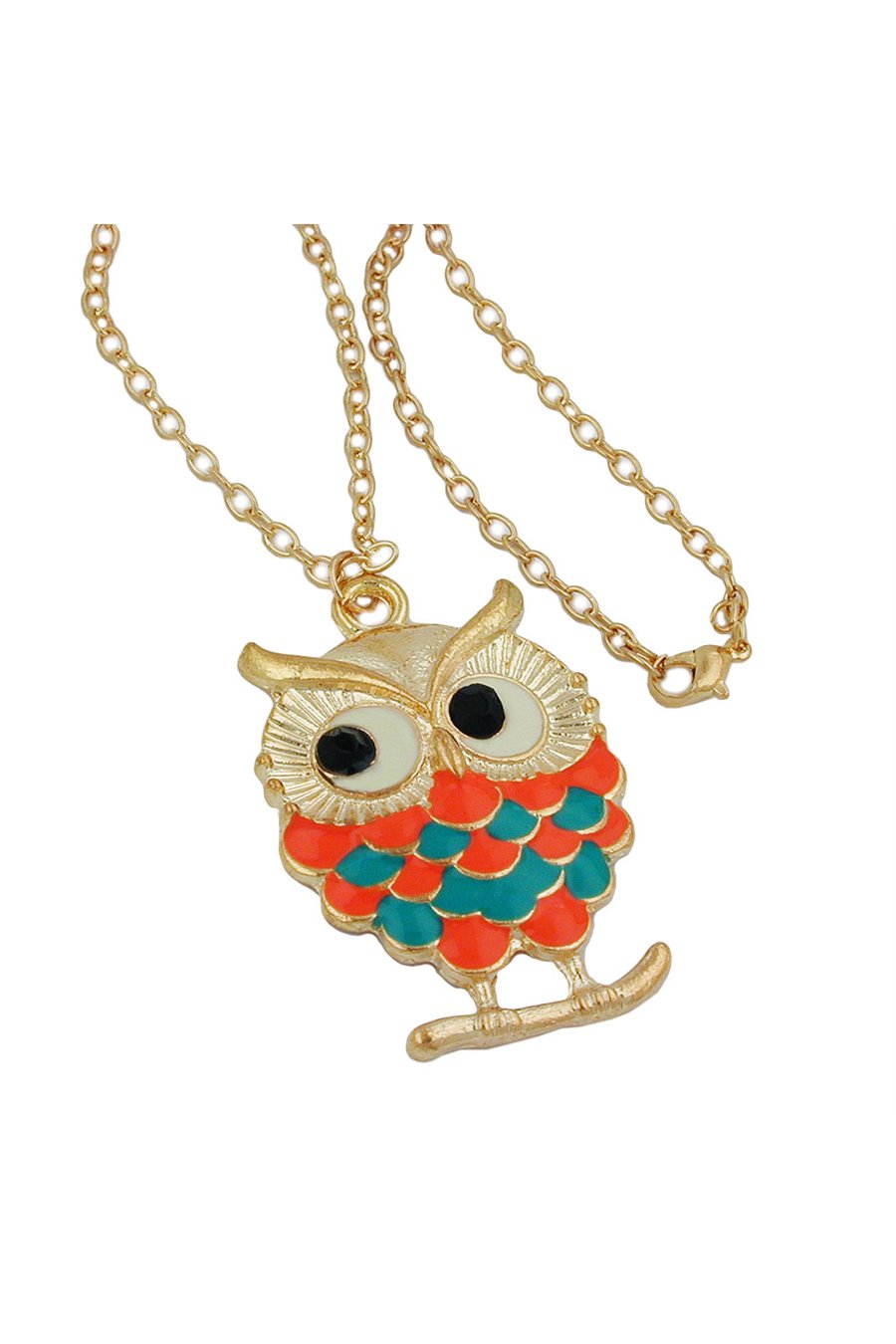 NECKLACE OWL MULTI-COLOURED