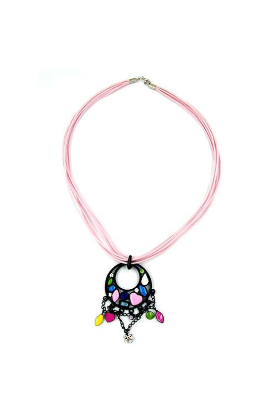 NECKLACE PENDANT MULTI-COLOUR 50CM