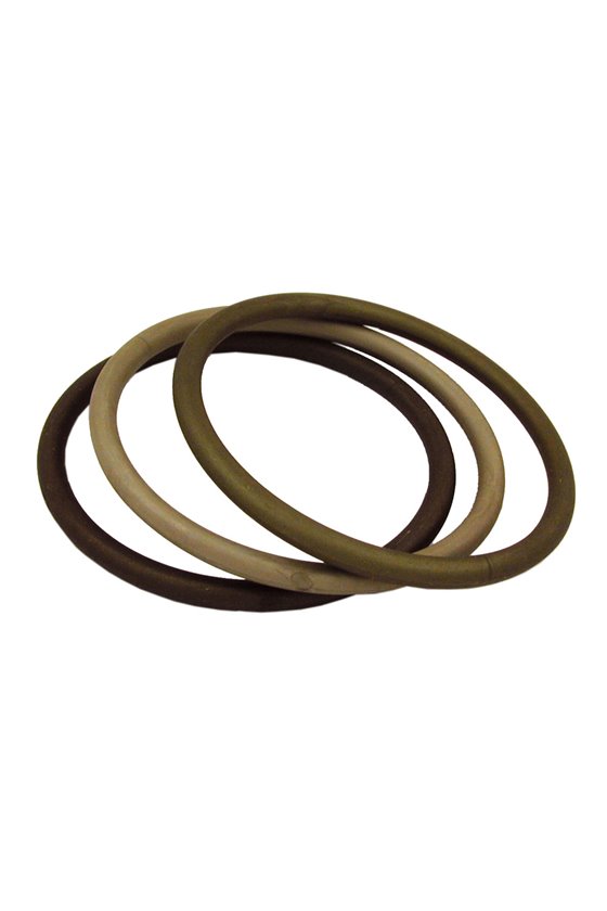 SET OF 3 BANGLES OLIVE GREEN MATTE