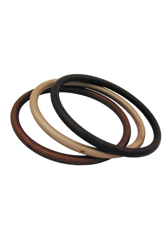 SET OF 3 BANGLES BROWN MATTE