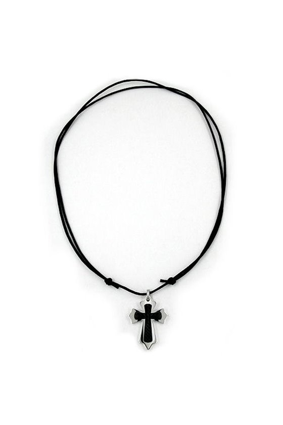 NECKLACE CROSS STAINLESS STEEL 100CM