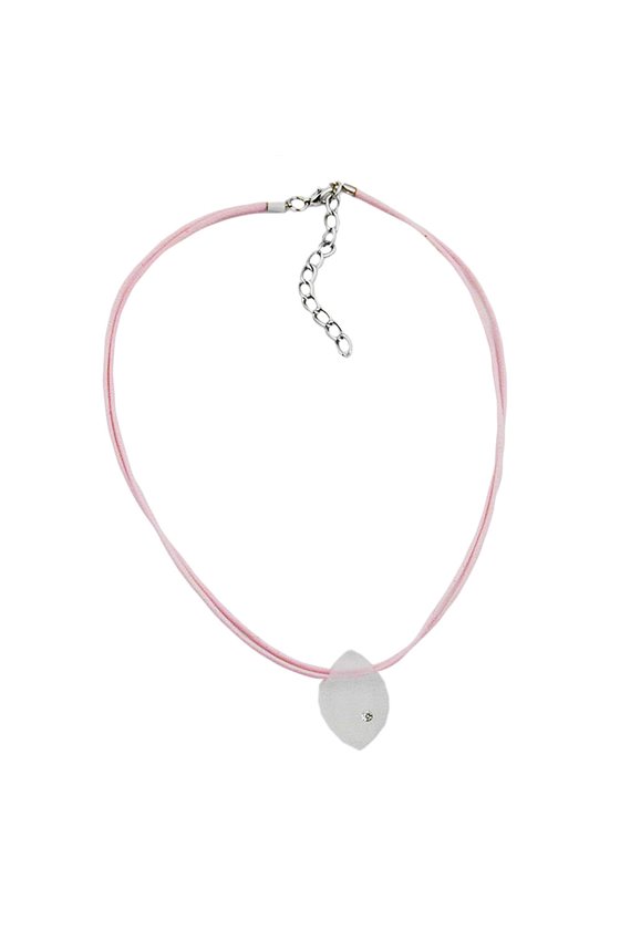 NECKLACE PENDANT WHITE/ MATTE FINISH