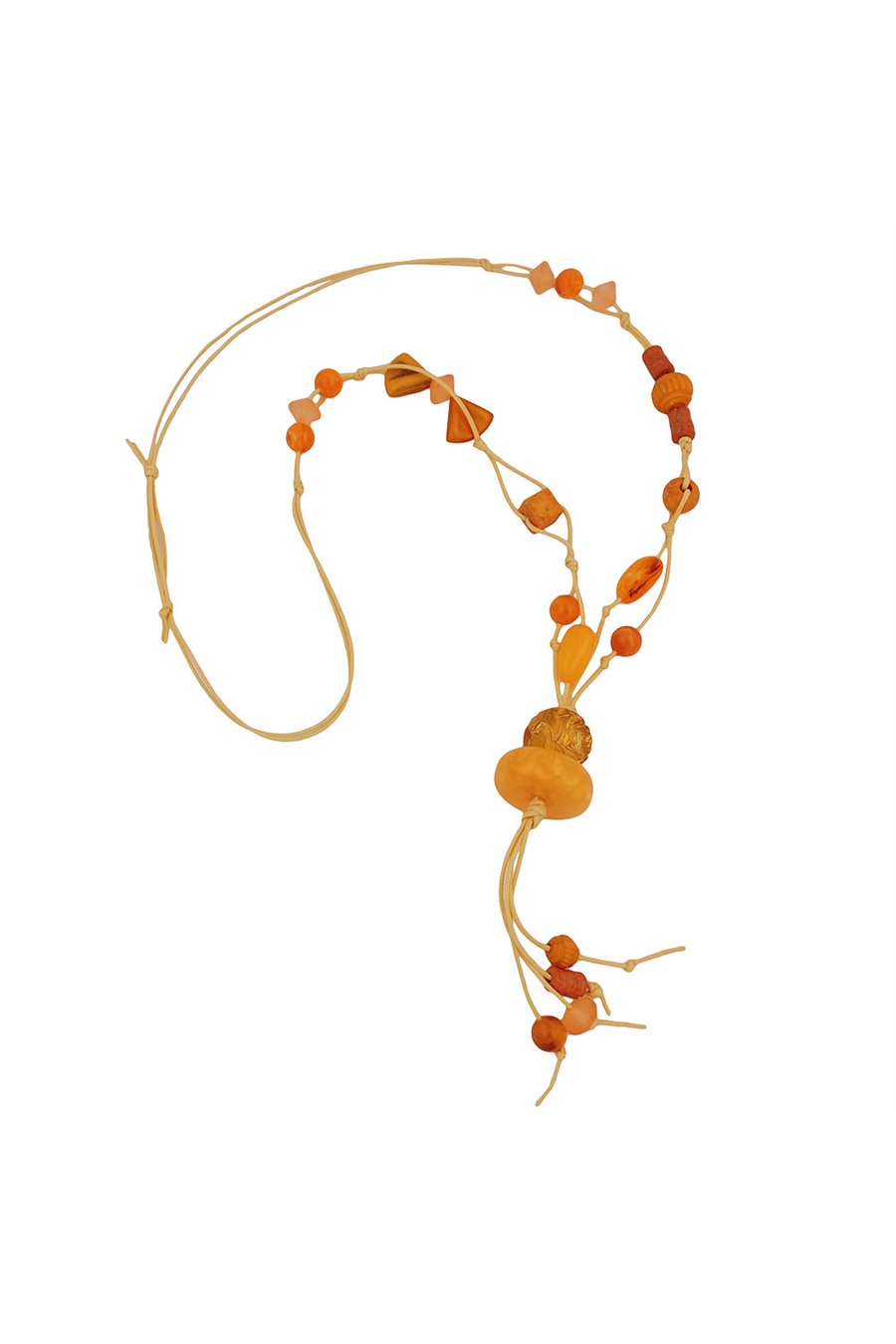 NECKLACE YELLOW-ORANGE BEADS
