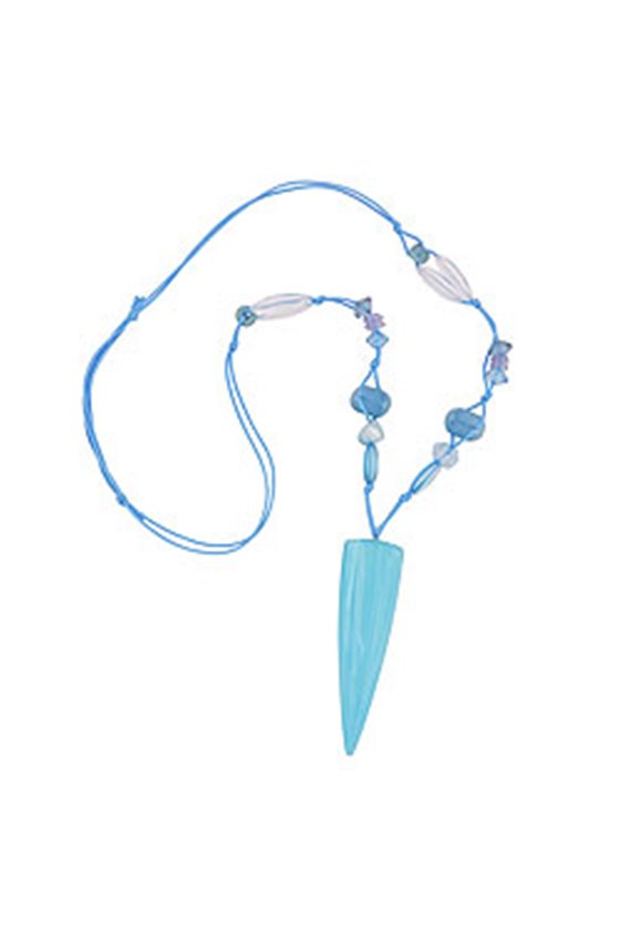 NECKLACE LONG TRIANGLE LIGHT-BLUE