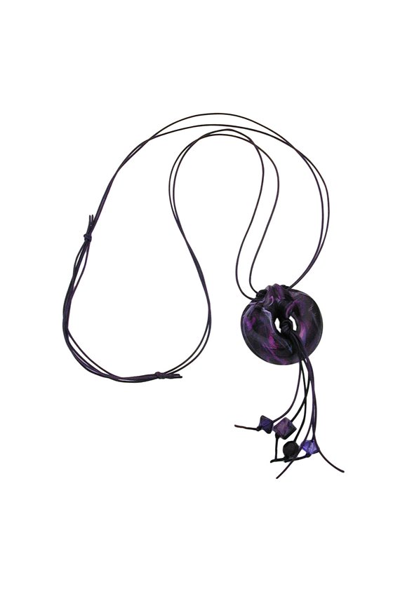 NECKLACE RINGS GLOSSY LAVENDER 100CM