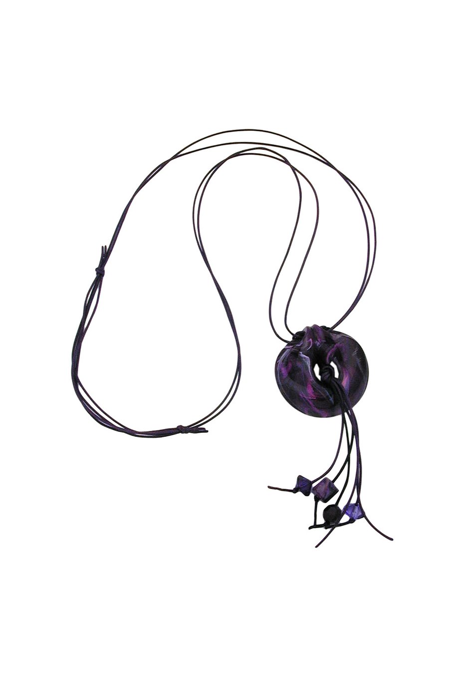 NECKLACE RINGS GLOSSY LAVENDER 100CM