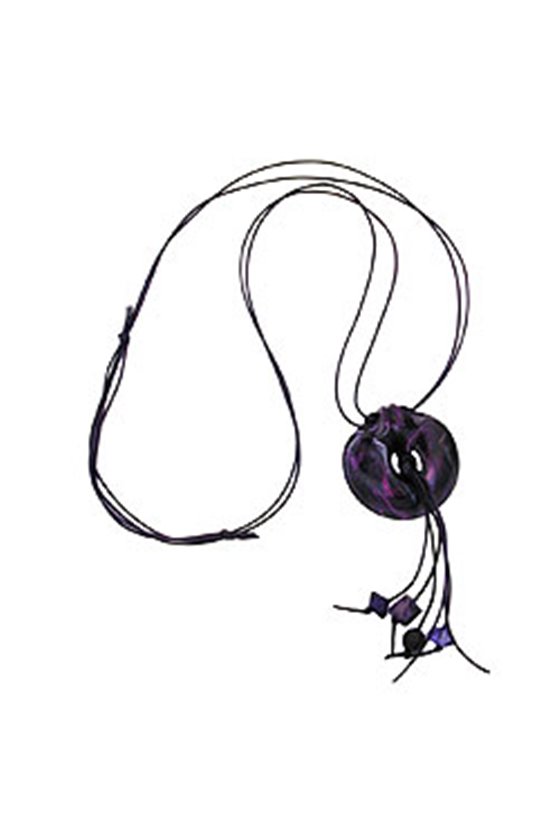 NECKLACE RINGS GLOSSY LAVENDER 100CM