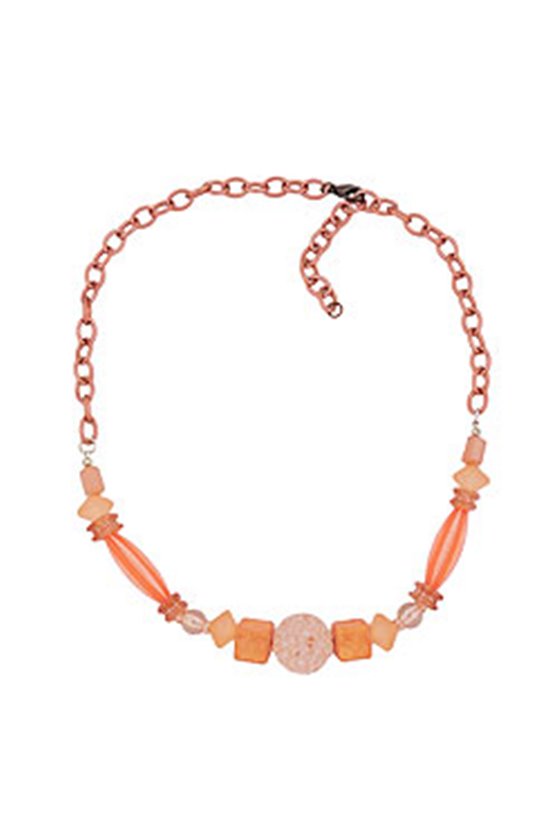 NECKLACE CHAIN WITH BEADS ROSE