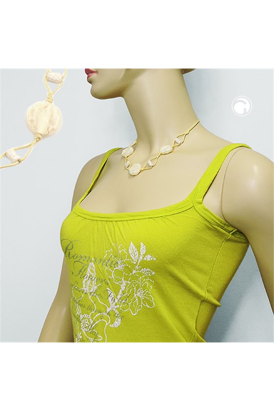 NECKLACE BEADS ON CORD VANILLE COLORED