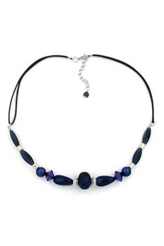 NECKLACE DARK BLUE/ LAPIS JEANS-STYLE