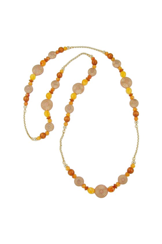 NECKLACE TERRA-OCHRE ORANGE 100CM