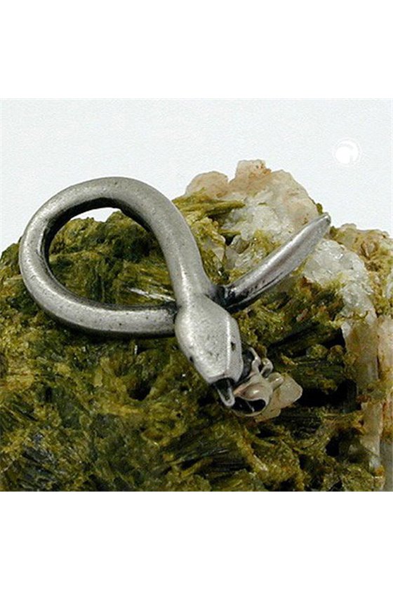 BROOCH TINY SNAKE ANTIQUE SILVER