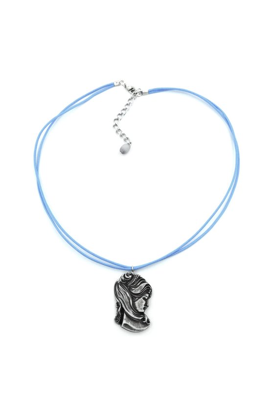 NECKLACE WOMAN'S HEAD CORD BLUE