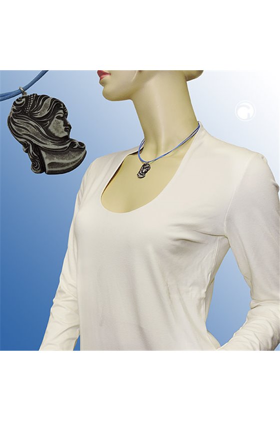 NECKLACE WOMAN'S HEAD CORD BLUE