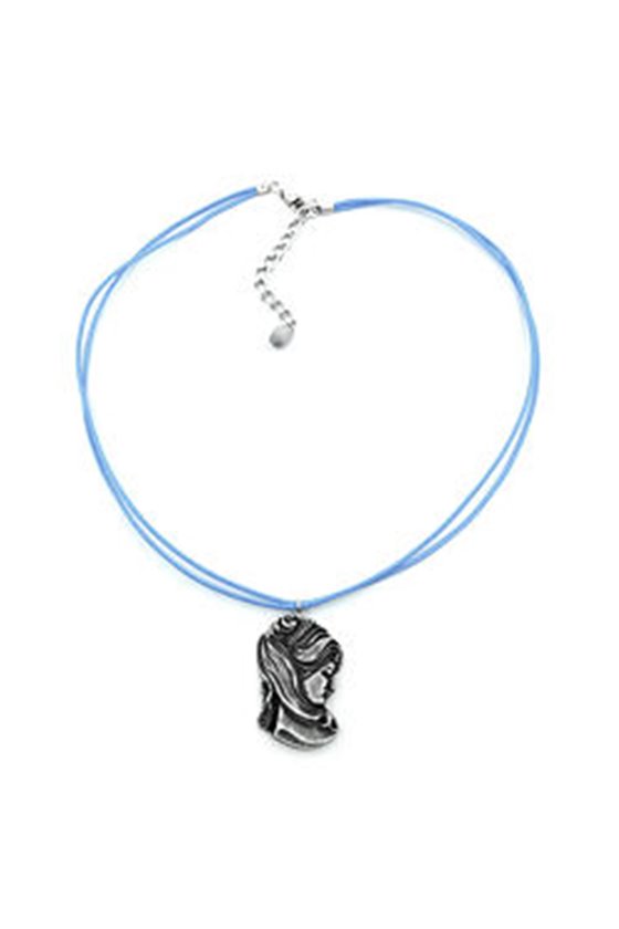 NECKLACE WOMAN'S HEAD CORD BLUE