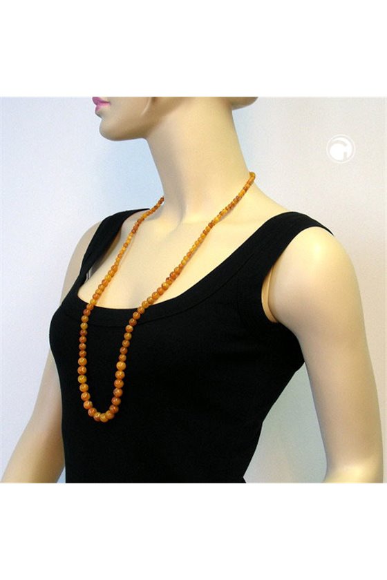 NECKLACE BEADS BROWN/RED