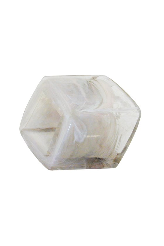 SCARF BEAD SLANTED CRYSTAL GREY