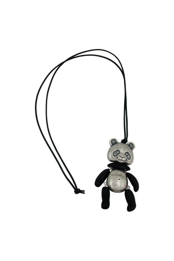 NECKLACE PANDA VINTAGE SILVER 90CM