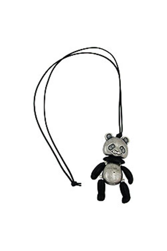NECKLACE PANDA VINTAGE SILVER 90CM