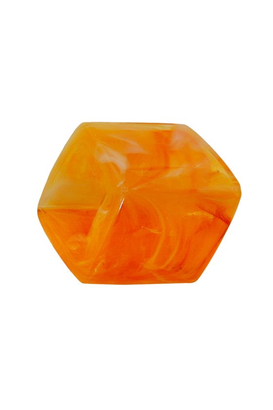 SCARF BEAD SLANTED ORANGE MARBLED