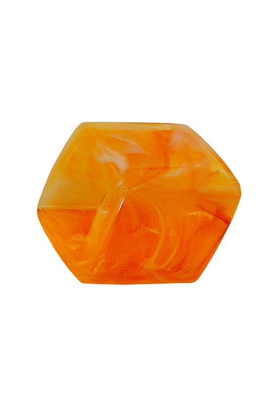 SCARF BEAD SLANTED ORANGE MARBLED