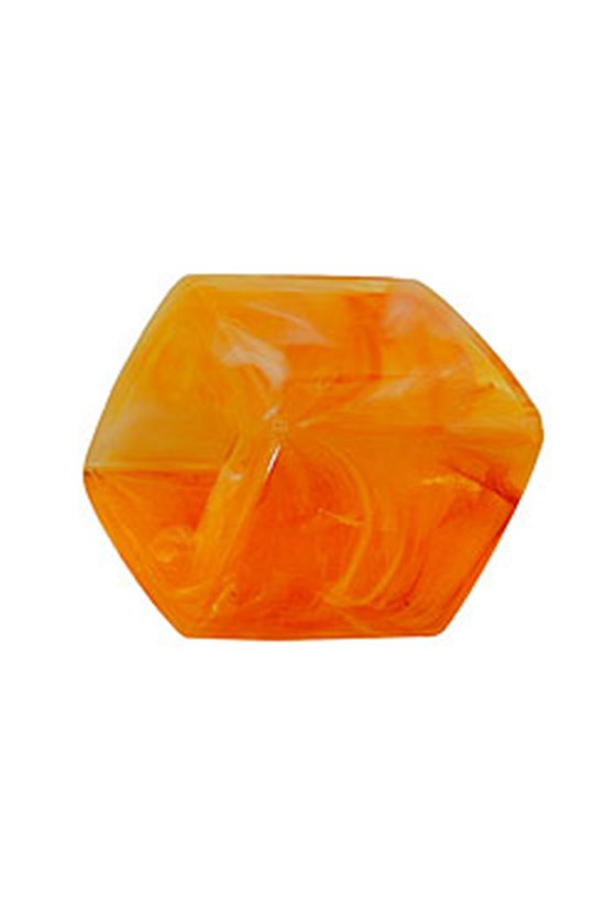 SCARF BEAD SLANTED ORANGE MARBLED