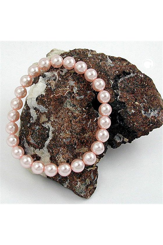 BRACELET PINK GLASS BEADS