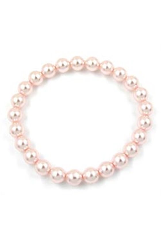 BRACELET PINK GLASS BEADS
