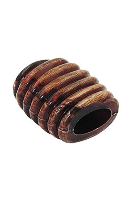 SCARF BEAD SPIRAL MARKING BROWN MAT 35MM