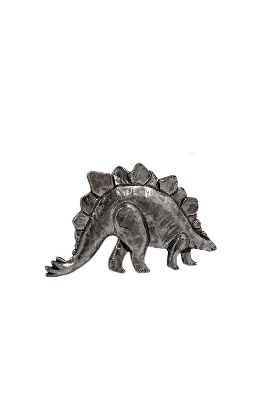 BROOCH DINOSAUR STEGOSAURUS ANTIQUE TIN
