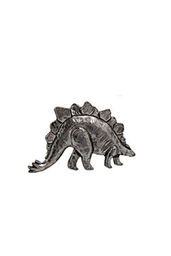 BROOCH DINOSAUR STEGOSAURUS ANTIQUE TIN