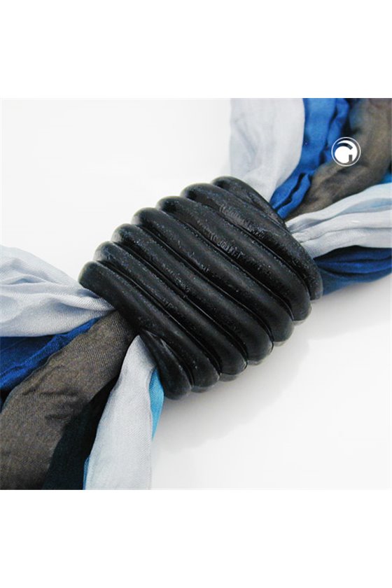 SCARF BEAD SPIRAL MARKING BLACK MAT 35MM