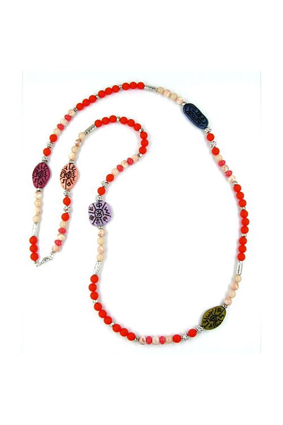 NECKLACE CHINESE SIGN MULTI-COLOUR 105CM