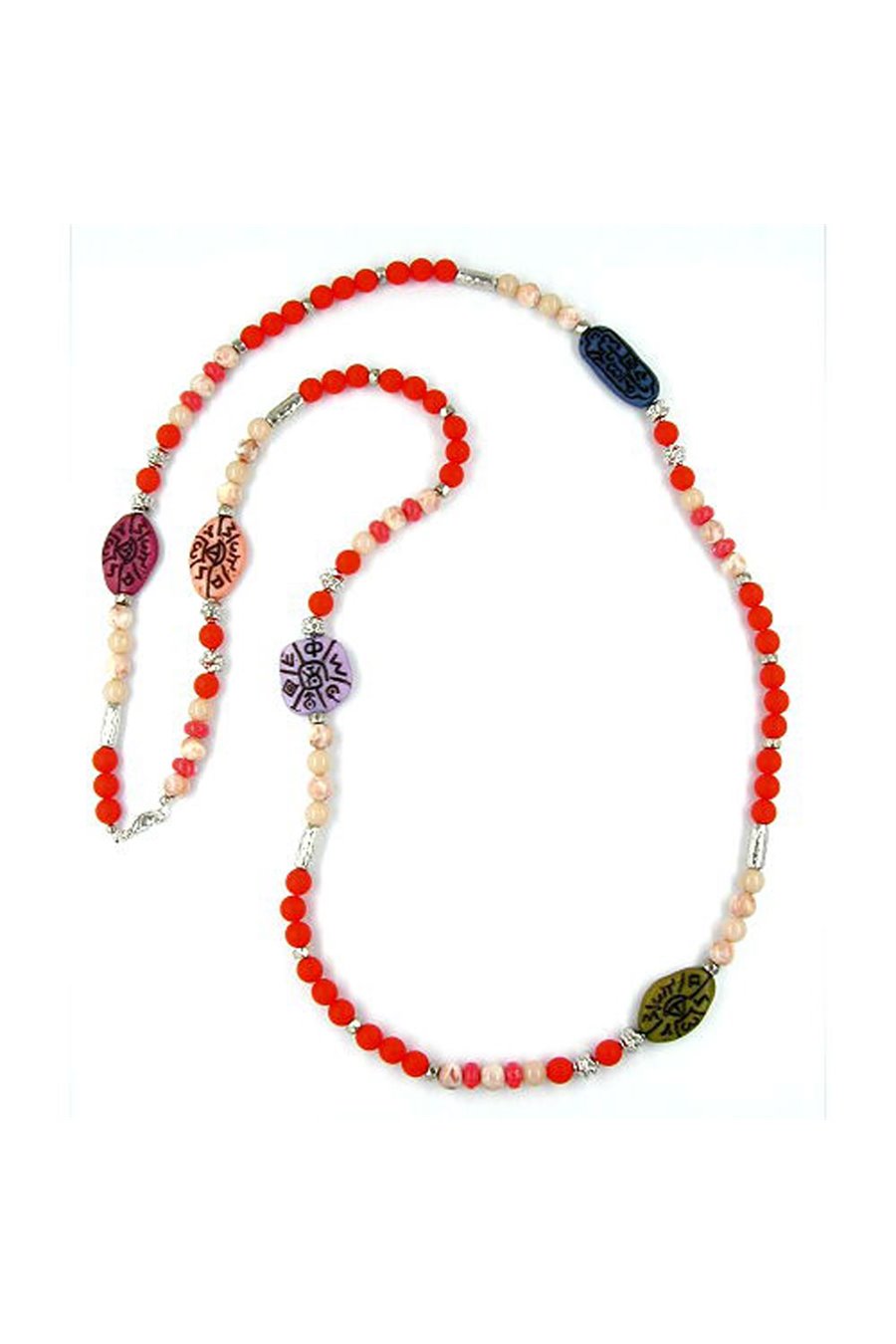 NECKLACE CHINESE SIGN MULTI-COLOUR 105CM
