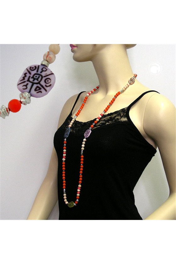 NECKLACE CHINESE SIGN MULTI-COLOUR 105CM