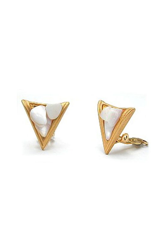 CLIP-ON EARRING WHITE MOTHER OF PEARL