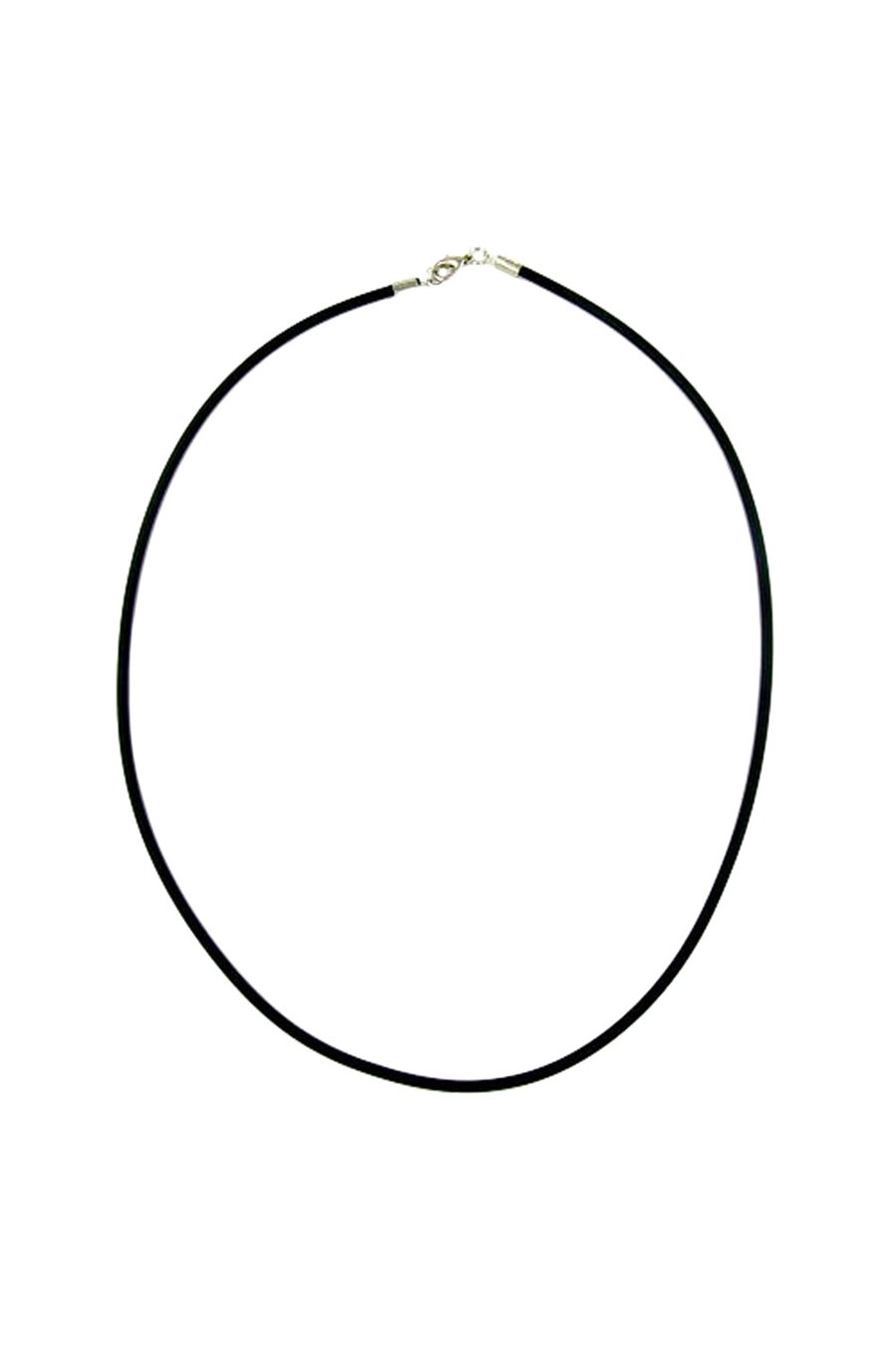 NECKLACE 3MM RUBBER BAND SILVER CLASP 60CM