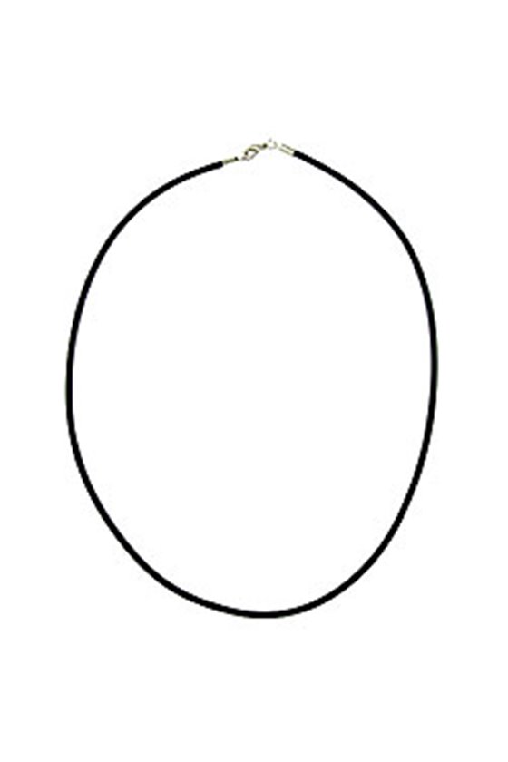 NECKLACE 3MM RUBBER BAND SILVER CLASP 60CM