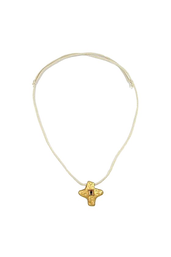 NECKLACE METAL CROSS WITH RHINESTONE