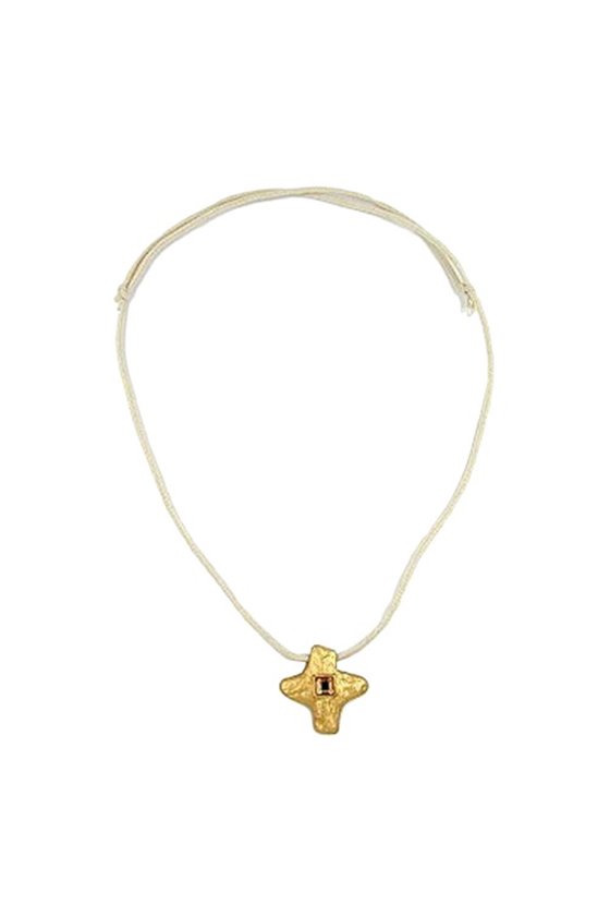 NECKLACE METAL CROSS WITH RHINESTONE
